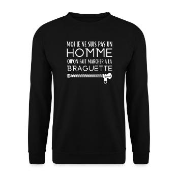 Walking with a fly - Unisex Sweatshirt - black - Front - Alina (178cm) & Michal (187cm)