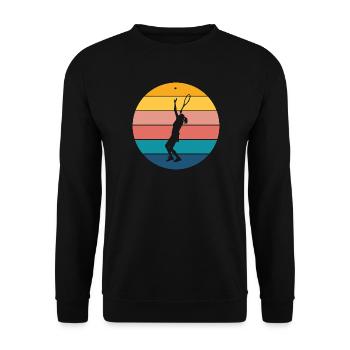 Tennis - Unisex Sweatshirt - black - Front - Alina (178cm) & Michal (187cm)