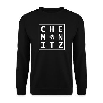 Chemnitz Karl-Marx Souvenir Design Nischel Art - Sweat-shirt Unisexe - noir - Devant - Alina (178cm) & Michal (187cm)