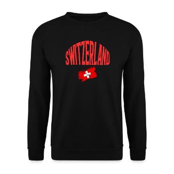 Switzerland - Unisex Pullover - Schwarz - Vorne - Alina (178cm) & Michal (187cm)