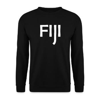 Fiji - Fiji - Islands - Pacific - South Seas - Unisex Sweatshirt - black - Front - Alina (178cm) & Michal (187cm)