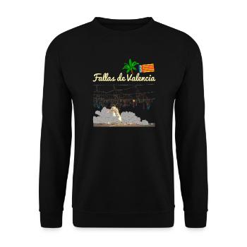 Fallas de Valencia Mascleta - Unisex Sweatshirt - black - Front - Alina (178cm) & Michal (187cm)