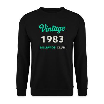 Vintage 1983 – Billiards Club Retro Birth Year - Unisex Sweatshirt - black - Front - Alina (178cm) & Michal (187cm)