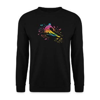 Ski alpin Sports d’hiver Ski nordique - Sweat-shirt Unisexe - noir - Devant - Alina (178cm) & Michal (187cm)