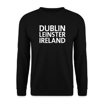 Dublin – Ireland Textdesign - Unisex Sweatshirt - black - Front - Alina (178cm) & Michal (187cm)