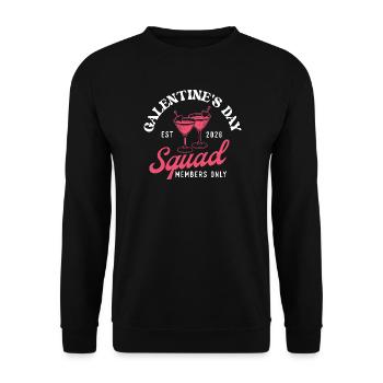 Galentine’s Day Squad EST 2026 Members Only Club - Unisex Sweatshirt - black - Front - Alina (178cm) & Michal (187cm)