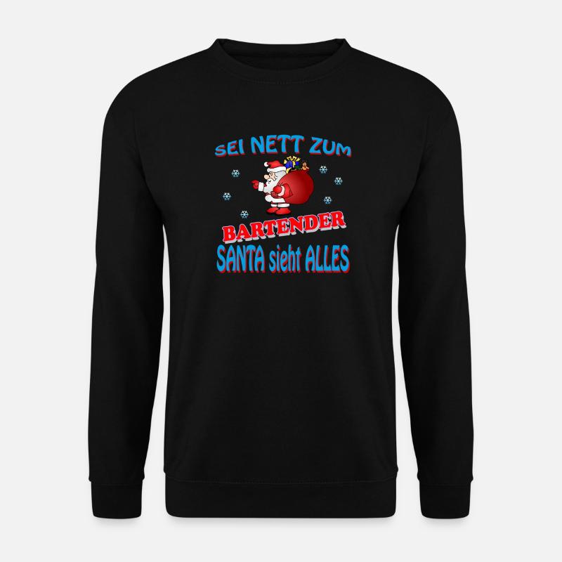 SANTA BARTENDER - Unisex Pullover - Schwarz