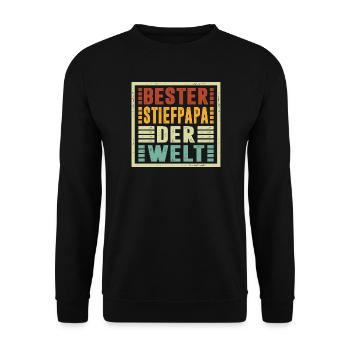 Best Stepdad In The World Gifts Christmas - Unisex Sweatshirt - black - Front - Alina (178cm) & Michal (187cm)