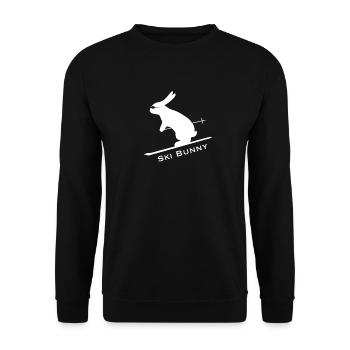 Rabbit Skier - Unisex Sweatshirt - black - Front - Alina (178cm) & Michal (187cm)