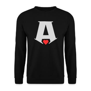 A - Unisex Pullover - Schwarz - Vorne - Alina (178cm) & Michal (187cm)