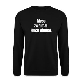 Measure Twice Curse Once - Unisex Sweatshirt - black - Front - Alina (178cm) & Michal (187cm)