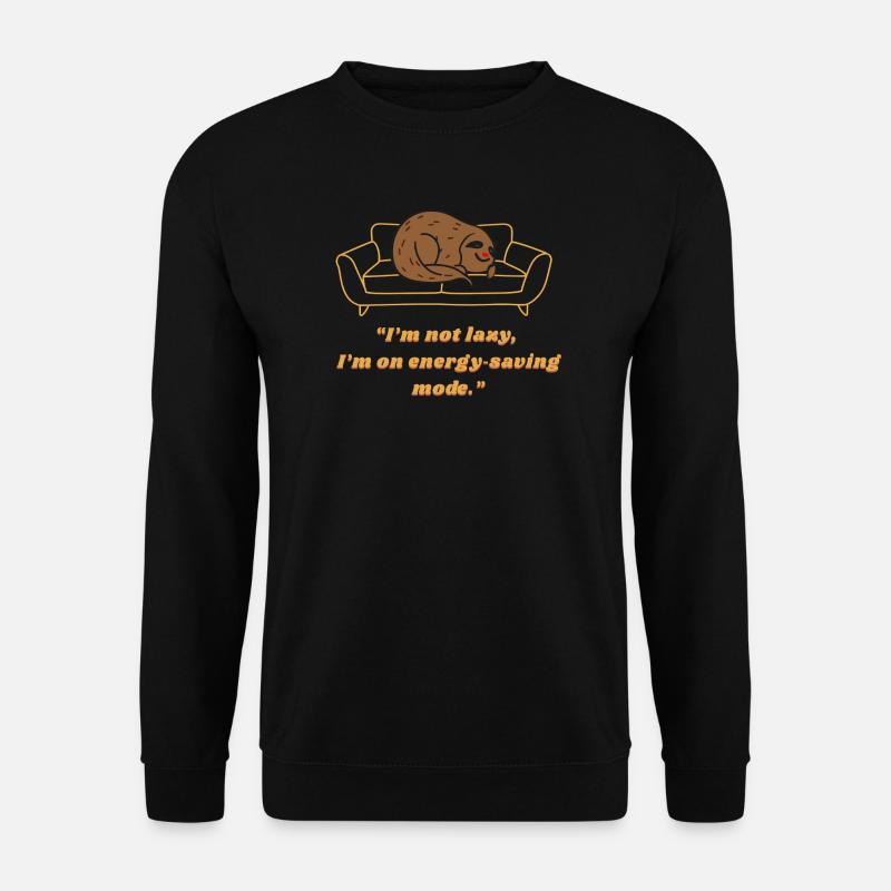 Sloth Energy-Saving Lounge Tee - Unisex Sweatshirt - black