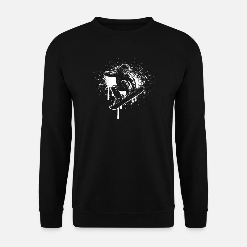 Snowboard Fans aufgepasst schlichtes Statement - Unisex Pullover - Schwarz