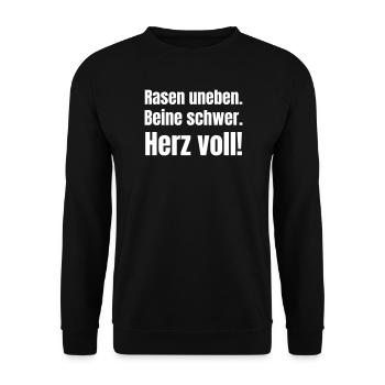 Niveau de pelouse – jambes lourdes – cœur plein - Sweat-shirt Unisexe - noir - Devant - Alina (178cm) & Michal (187cm)