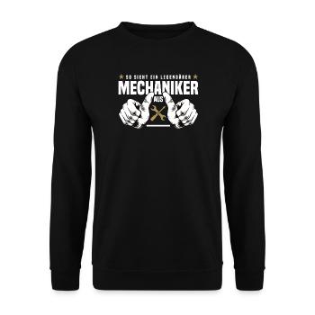 mécanicien - Sweat-shirt Unisexe - noir - Devant - Alina (178cm) & Michal (187cm)
