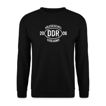 DDR Geburtstag Shirt, Hoodie, Tasse Jahrgang 2006 - Unisex Pullover - Schwarz - Vorne - Alina (178cm) & Michal (187cm)