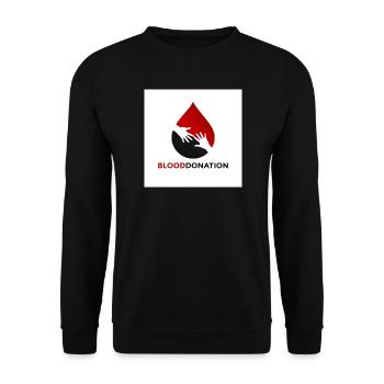 Emblem der Blutspendehände - Unisex Pullover - Schwarz - Vorne - Alina (178cm) & Michal (187cm)