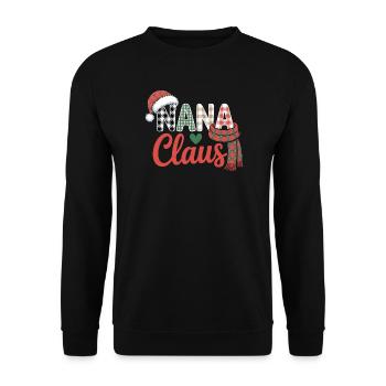 Noël de Nana Claus - Sweat-shirt Unisexe - noir - Devant - Alina (178cm) & Michal (187cm)