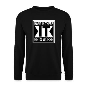 Tiens bon, ça empire. Drôle de plaisir. Dire - Sweat-shirt Unisexe - noir - Devant - Alina (178cm) & Michal (187cm)