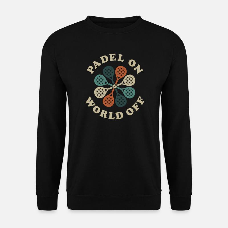 Lustiges Padel | Padel On, World Off - Unisex Pullover - Schwarz