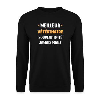 Bester Tierarzt aller Zeiten - Unisex Pullover - Schwarz - Vorne - Alina (178cm) & Michal (187cm)