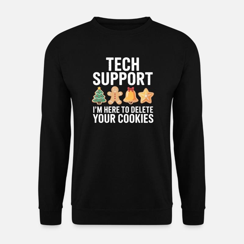 Badge Cookies Support Technique - Sweat-shirt Unisexe - noir