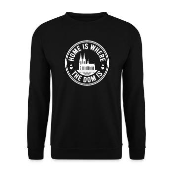 Köln Home Is Where The Dom Is Kölner Karneval Köln - Unisex Pullover - Schwarz - Vorne - Alina (178cm) & Michal (187cm)