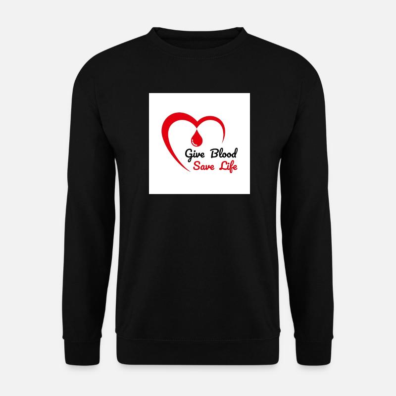 Herz-Emblem zur Blutspende - Unisex Pullover - Schwarz