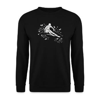 Ski alpin Sports d’hiver Ski nordique - Sweat-shirt Unisexe - noir - Devant - Alina (178cm) & Michal (187cm)