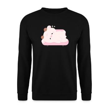 Müde Kuh - Unisex Pullover - Schwarz - Vorne - Alina (178cm) & Michal (187cm)