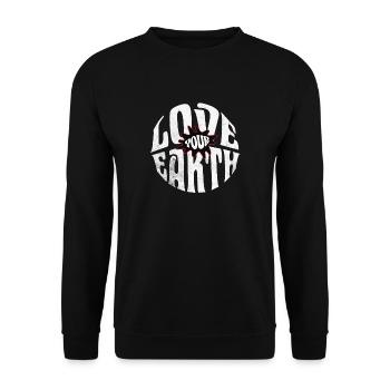Aimez votre Terre – Design de déclaration durable - Sweat-shirt Unisexe - noir - Devant - Alina (178cm) & Michal (187cm)