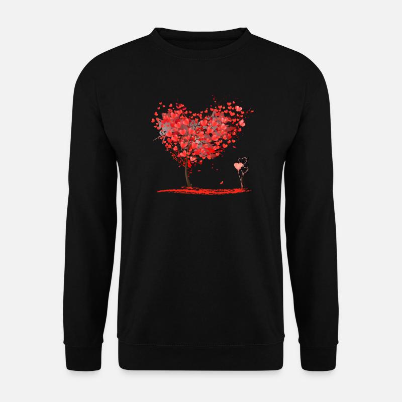 Baum aus Herzen - Unisex Pullover - Schwarz