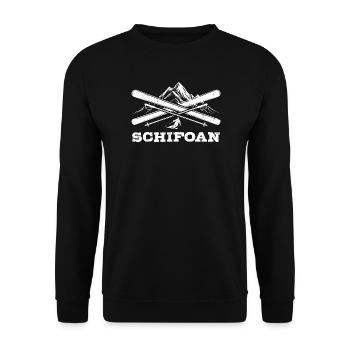Schifoan | Après ski, winter sports, ski holidays - Unisex Sweatshirt - black - Front - Alina (178cm) & Michal (187cm)
