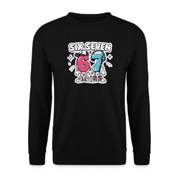 67 Vintage Retro Funny Gift Cute - Unisex Sweatshirt - black - Front - Alina (178cm) & Michal (187cm)