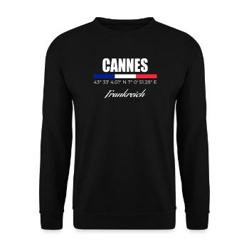 Cannes - Unisex Sweatshirt - black - Front - Alina (178cm) & Michal (187cm)