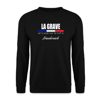 La Grave - Unisex Sweatshirt - black - Front - Alina (178cm) & Michal (187cm)