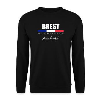 Brest - Unisex Sweatshirt - black - Front - Alina (178cm) & Michal (187cm)