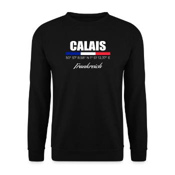 Calais - Unisex Pullover - Schwarz - Vorne - Alina (178cm) & Michal (187cm)
