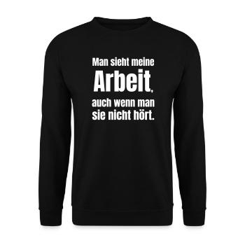 Œuvres visibles imprimées sans bruit - Sweat-shirt Unisexe - noir - Devant - Alina (178cm) & Michal (187cm)