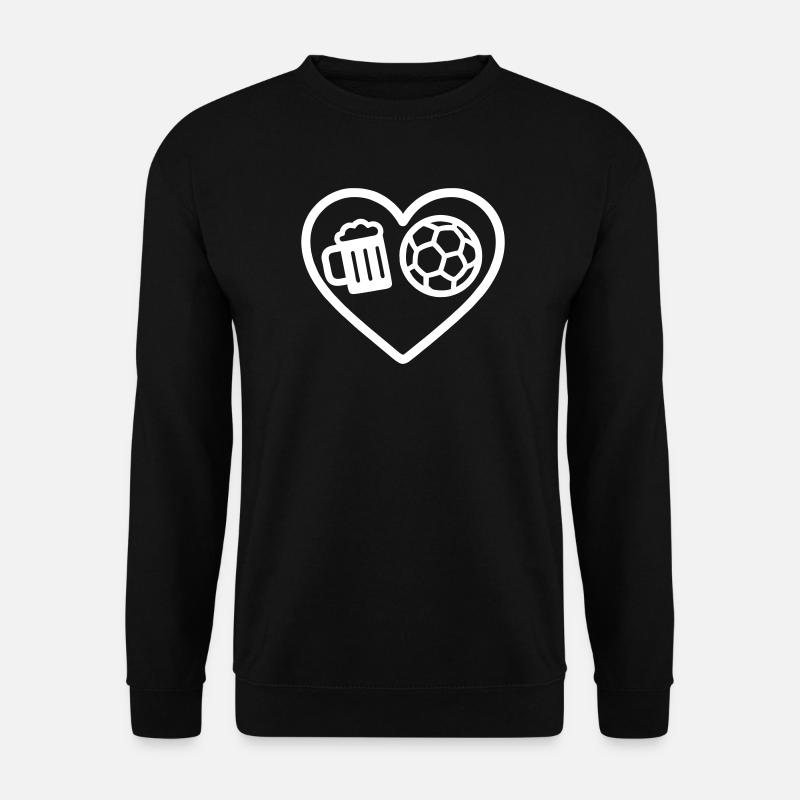 Heart Handball Bier - Unisex Pullover - Schwarz