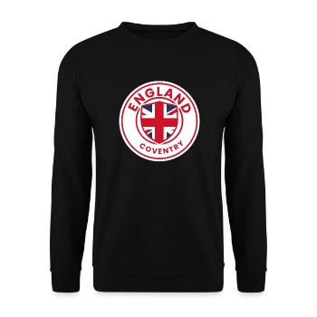 Coventry Crest inspiriertes Rundell - Unisex Pullover - Schwarz - Vorne - Alina (178cm) & Michal (187cm)