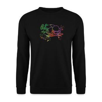 Skeleton Bobsleigh Winter Sports Sled - Unisex Pullover - Schwarz - Vorne - Alina (178cm) & Michal (187cm)