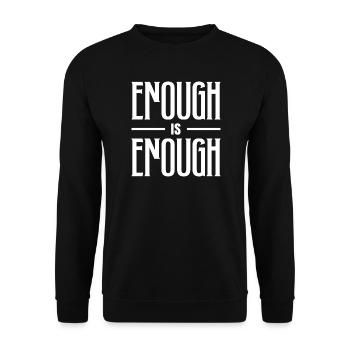 ASSEZ C’EST ASSEZ DE TYPOGRAPHIE AUDACIEUSE - Sweat-shirt Unisexe - noir - Devant - Alina (178cm) & Michal (187cm)