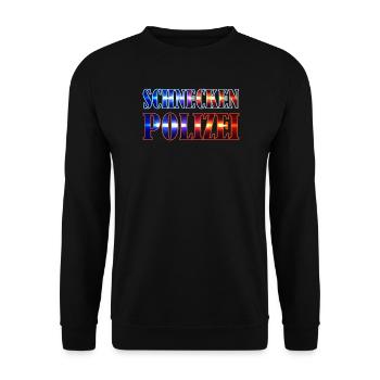 Schneckenpolizei Schnecken Nacktschnecken Gärtner - Unisex Pullover - Schwarz - Vorne - Alina (178cm) & Michal (187cm)