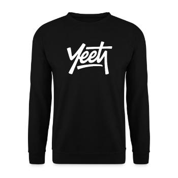 Yeet - Funny Gen Alpha Memes - Unisex Sweatshirt - black - Front - Alina (178cm) & Michal (187cm)