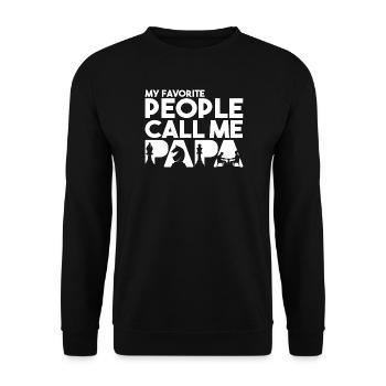 My Favorite People Call Me Papa Chess Player - Unisex Sweatshirt - black - Front - Alina (178cm) & Michal (187cm)