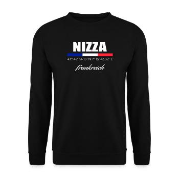 Nizza - Unisex Pullover - Schwarz - Vorne - Alina (178cm) & Michal (187cm)