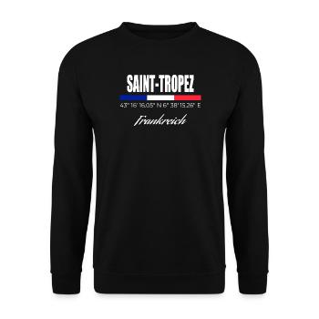 Saint-Tropez - Unisex Pullover - Schwarz - Vorne - Alina (178cm) & Michal (187cm)