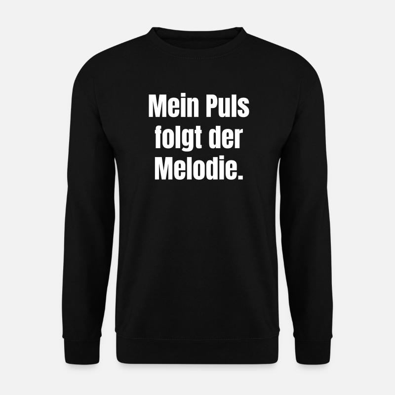 Melodie Puls – Typo Kontrast - Unisex Pullover - Schwarz