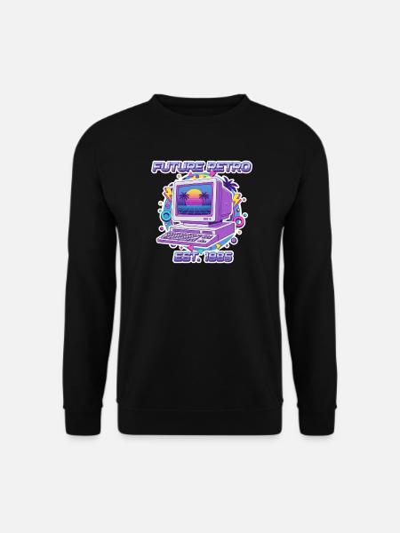 Future Retro 1985 – Vintage Computer Design - Unisex Pullover - Schwarz